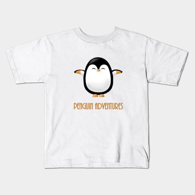 Happy feet - Cute penguin adventures - Animals lover - Gift idea Kids T-Shirt by Vane22april